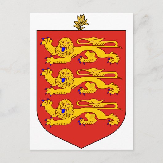 Guernsey-Offizieller Wappen-Heraldry-Symbol Postkarte (Vorderseite)
