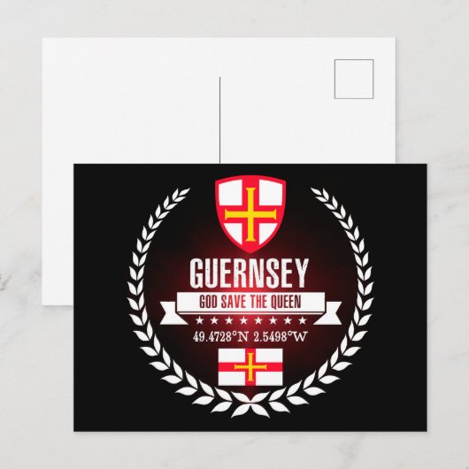 Guernsey Postkarte (Vorne/Hinten)