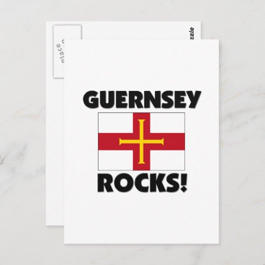 Guernsey Rocks Postkarte (Vorne/Hinten)