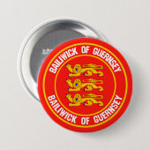 Guernsey Round Emblem Button (Vorne & Hinten)