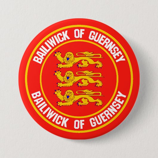 Guernsey Round Emblem Button (Vorderseite)