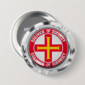 Guernsey Round Emblem Button (Vorne & Hinten)