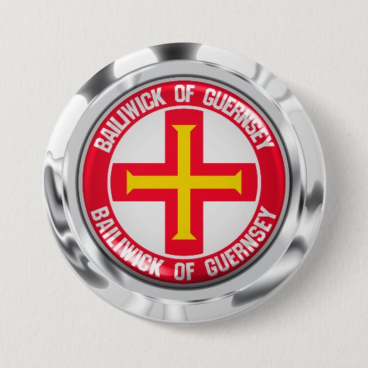 Guernsey Round Emblem Button (Vorderseite)