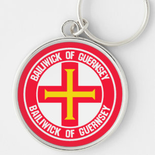 Guernsey Round Emblem Schlüsselanhänger