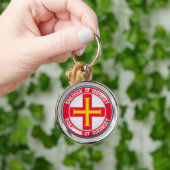 Guernsey Round Emblem Schlüsselanhänger (Hand)