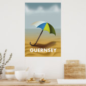 Guernsey Vintage Reiseplakat Poster (Küche)