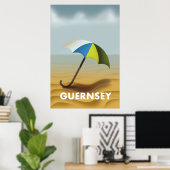 Guernsey Vintage Reiseplakat Poster (Heimbüro)