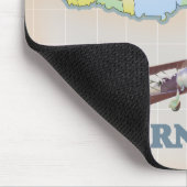 Guernsey Vintager Kartenmagnet Mousepad (Ecke)