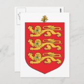 Guernsey-Wappen Postkarte (Vorne/Hinten)