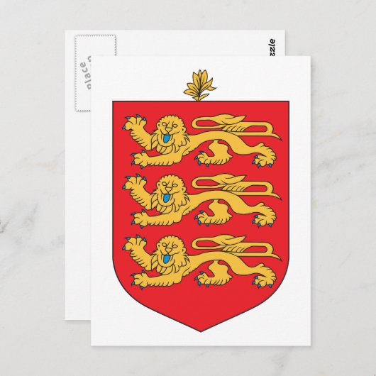 Guernsey-Wappen Postkarte (Vorne/Hinten)