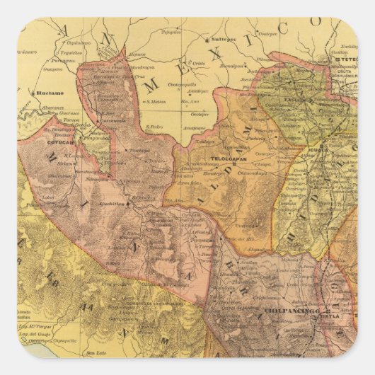 Guerrero Quadratischer Aufkleber (Vorderseite)