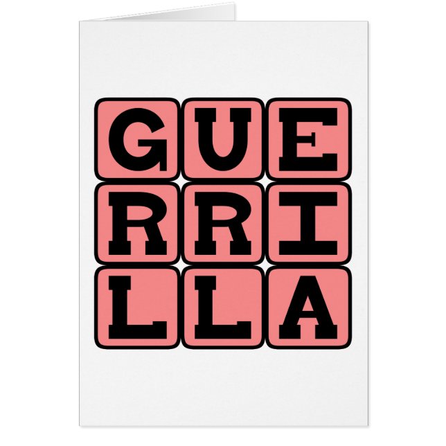 Guerrilla, Art des Krieges (Vorne)