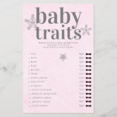 Guess Baby Features Dusche Spiel Pink Winter Girl Flyer (Vorne)