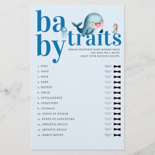 Guess Baby Features Duschgame Funny Blue Whale Flyer (Vorne)