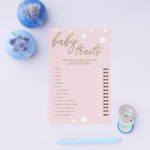 Guess Baby Features Shower Game Boho Daisies Pink Flyer (Einzeln)