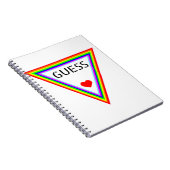 GUESS Heart Designs Regenbogenfarbenen Hemd Notizblock (Rechte Seite)