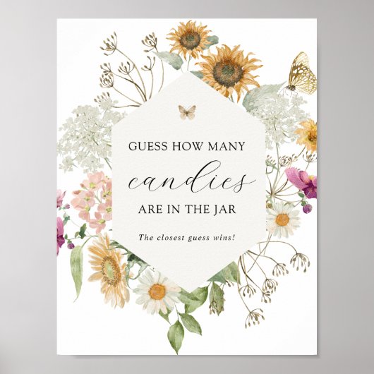 Guess How Many Are in the Jar Shower Game Poster (Vorne)