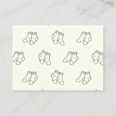 Guess How Many Baby Socks Minimal Baby Shower Game Begleitkarte (Rückseite)