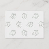 Guess How Many Baby Socks Sage Baby Shower Game Begleitkarte (Rückseite)