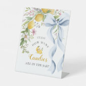 Guess How Many Candies Main Squeeze Bridal Shower Sockelschild (Vorderseite)