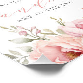 Guess How Many Candies Pink Baby Shower Sign Fotodruck (Ecke)