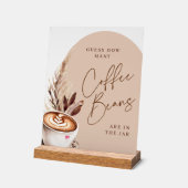 Guess How Many Coffee Beans Are in the Jar Acrylschild (Winkel)