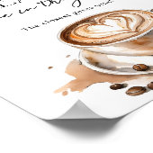 Guess How Many Coffee Beans Party Game Poster (Ecke)