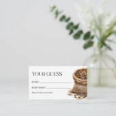 Guess How Many Coffee Beans Shower Game Begleitkarte (Stehend Vorderseite)