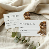 Guess How Many Coffee Beans Shower Game Begleitkarte