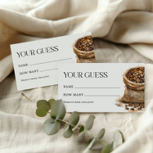 Guess How Many Coffee Beans Shower Game