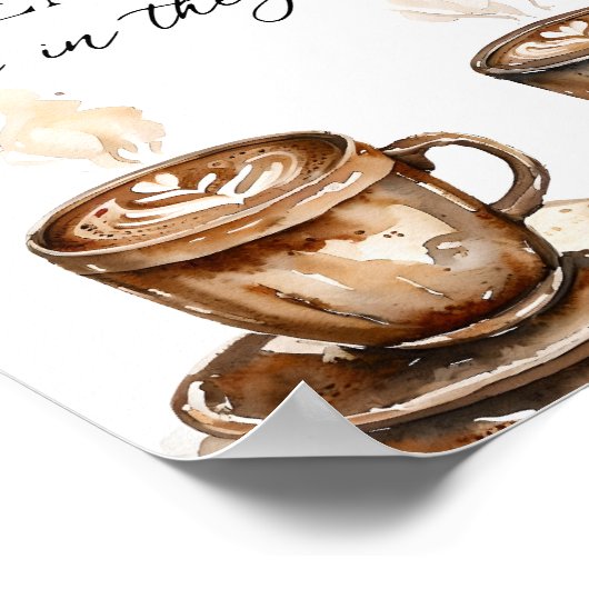 Guess How Many Coffee Beans Shower Game Poster (Ecke)