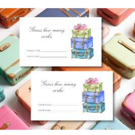 Guess how many corks Travel bridal shower Begleitkarte