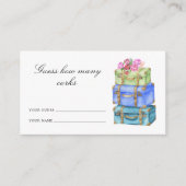 Guess how many corks Travel bridal shower Begleitkarte (Vorderseite)