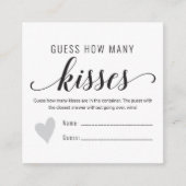 Guess how many kisses bridal Shower game Begleitkarte (Vorderseite)