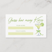 Guess How Many Kisses Bridal Shower Game Card Begleitkarte (Vorderseite)
