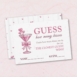 Guess How Many Kisses Game Card A Tiny Bit Engaged Begleitkarte
