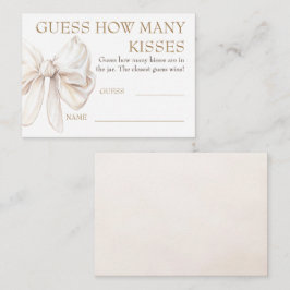Guess How Many Kisses Game Cards - Chic Bow Begleitkarte