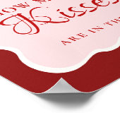 Guess how many Kisses valentine Bridal Shower Sign Poster (Ecke)