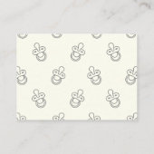 Guess How Many Pacifiers Baby Shower Game Begleitkarte (Rückseite)