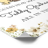 Guess How Many Teddy Bears Baby Shower Game Sign Poster (Ecke)