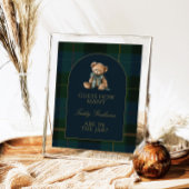 Guess How Many Teddy Bears Baby Shower Game Sign Poster