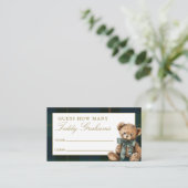 Guess How Many Teddy Grahams Baby Shower Game Begleitkarte (Stehend Vorderseite)
