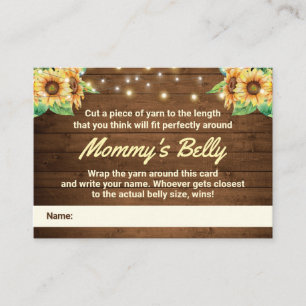 Guess Mommys Bly Game Card Sonnenblume Babydusche Begleitkarte