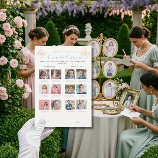 Guess the Age Bridal Shower Fancy game card Einladung