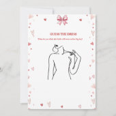 Guess the bride dress bridal shower game Card Einladung (Vorderseite)