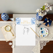 Guess the Dress Bridal Shower Blue game Einladung