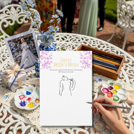 Guess the Dress Bridal Shower Pink game Einladung