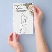 Guess the Dress Winter Bridal Shower Game Card Flyer (Handgriff)