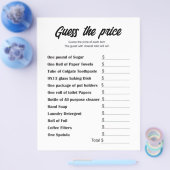 Guess the Price Bridal Shower Game Card Flyer (Einzeln)