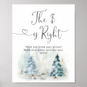 Guess the Price Winter Baby shower Poster (Vorne)